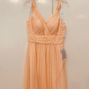 Donna Morgan Peach Silk Dress